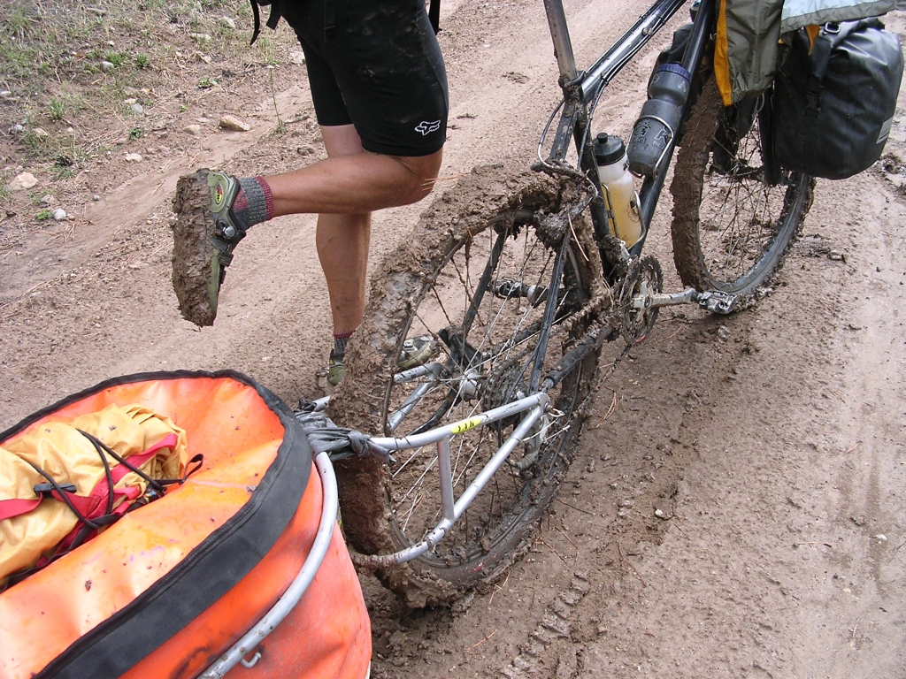 New Mexico mud on mountain bikes